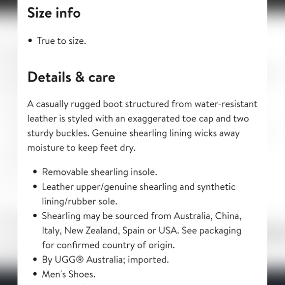 UGG Black Leather BOOTS Mens Size 11 NEW IN BOX - Picture 9 of 9